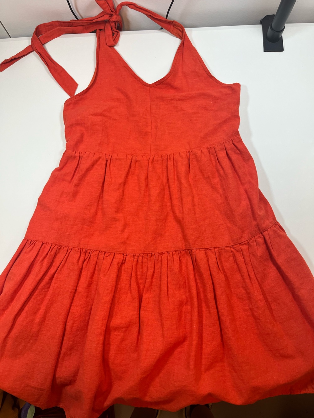 American Eagle Linen Blend Halter Mini Dress